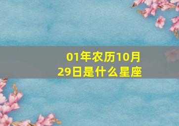 01年农历10月29日是什么星座