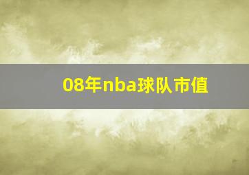 08年nba球队市值