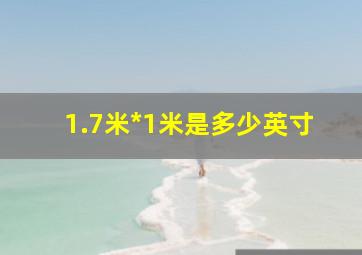 1.7米*1米是多少英寸