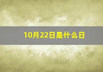 10月22日是什么日