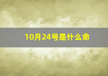 10月24号是什么命