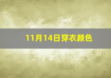 11月14日穿衣颜色