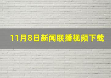 11月8日新闻联播视频下载