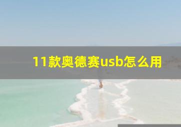 11款奥德赛usb怎么用