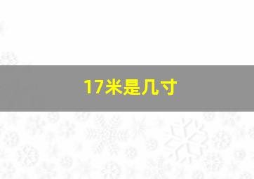 17米是几寸