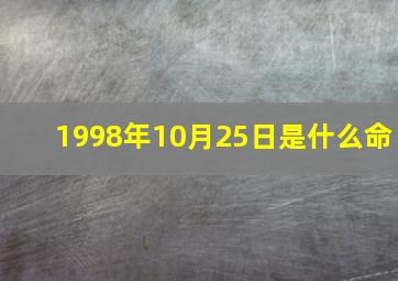 1998年10月25日是什么命