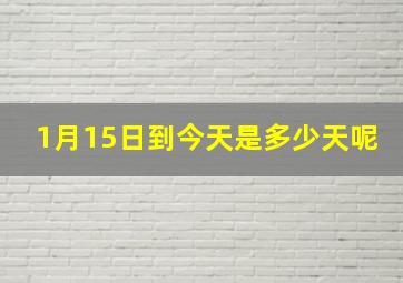 1月15日到今天是多少天呢