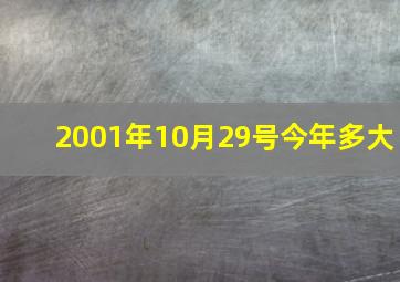 2001年10月29号今年多大