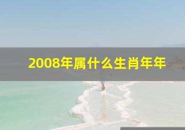 2008年属什么生肖年年