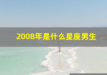 2008年是什么星座男生