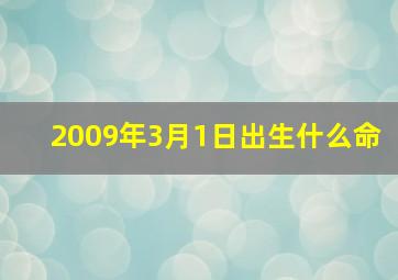 2009年3月1日出生什么命