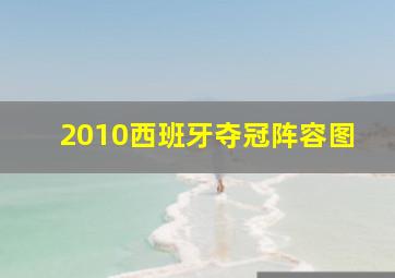 2010西班牙夺冠阵容图