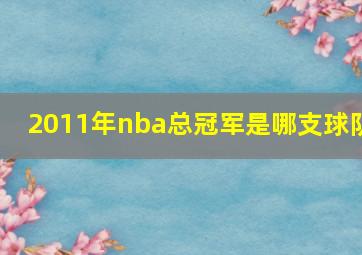 2011年nba总冠军是哪支球队