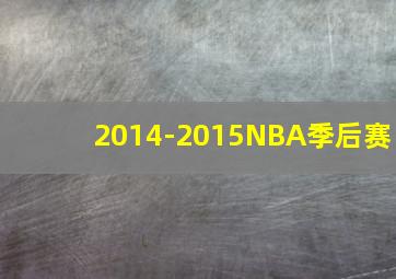 2014-2015NBA季后赛