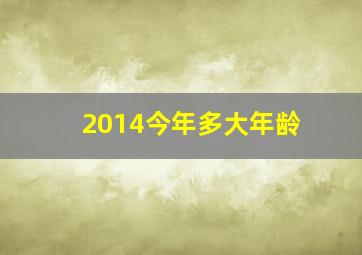 2014今年多大年龄