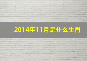 2014年11月是什么生肖