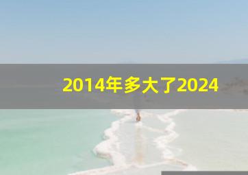 2014年多大了2024