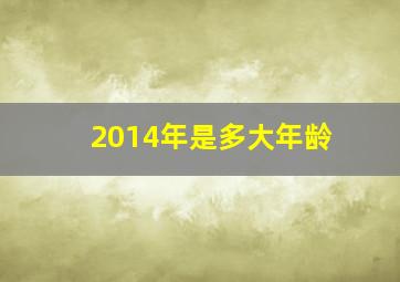 2014年是多大年龄