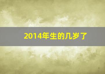 2014年生的几岁了