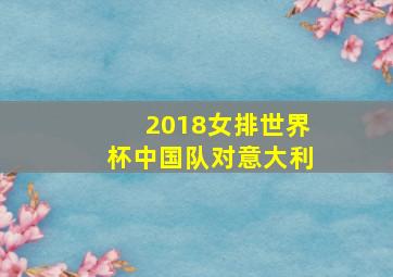 2018女排世界杯中国队对意大利