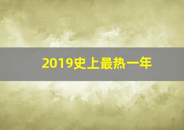 2019史上最热一年