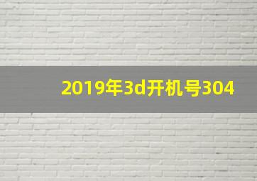 2019年3d开机号304