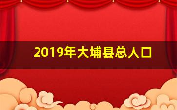 2019年大埔县总人口