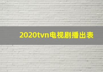 2020tvn电视剧播出表