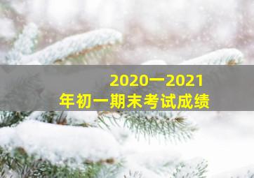 2020一2021年初一期末考试成绩