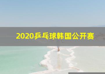 2020乒乓球韩国公开赛