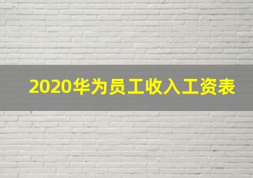 2020华为员工收入工资表