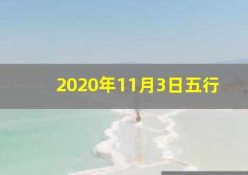 2020年11月3日五行