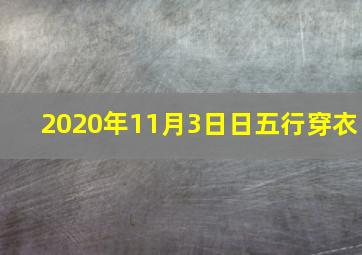 2020年11月3日日五行穿衣