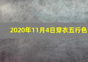 2020年11月4日穿衣五行色