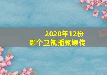 2020年12份哪个卫视播甄嬛传