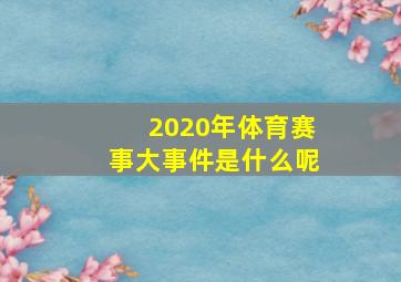 2020年体育赛事大事件是什么呢