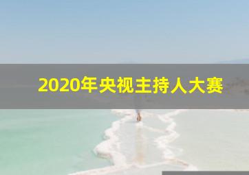 2020年央视主持人大赛