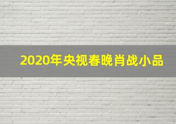 2020年央视春晚肖战小品