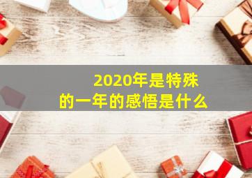 2020年是特殊的一年的感悟是什么