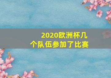 2020欧洲杯几个队伍参加了比赛