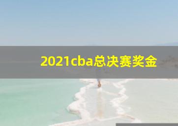 2021cba总决赛奖金