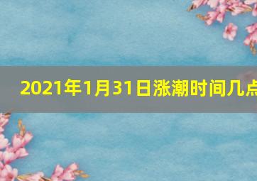 2021年1月31日涨潮时间几点