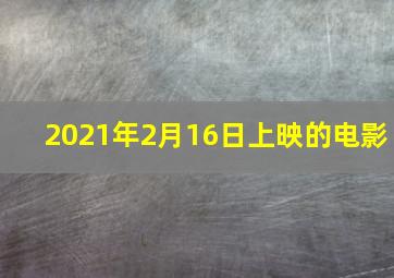 2021年2月16日上映的电影