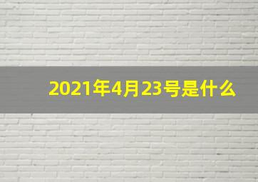 2021年4月23号是什么