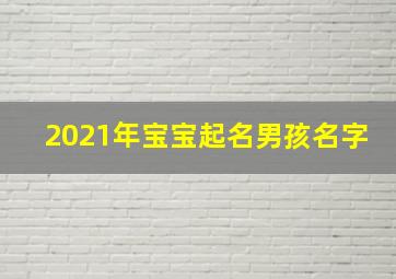 2021年宝宝起名男孩名字