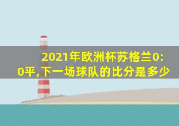 2021年欧洲杯苏格兰0:0平,下一场球队的比分是多少