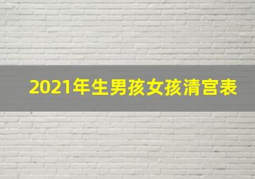 2021年生男孩女孩清宫表