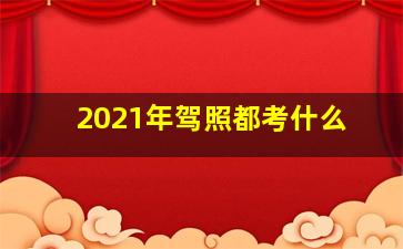 2021年驾照都考什么