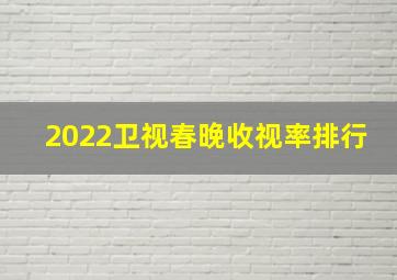 2022卫视春晚收视率排行