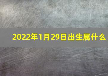 2022年1月29日出生属什么